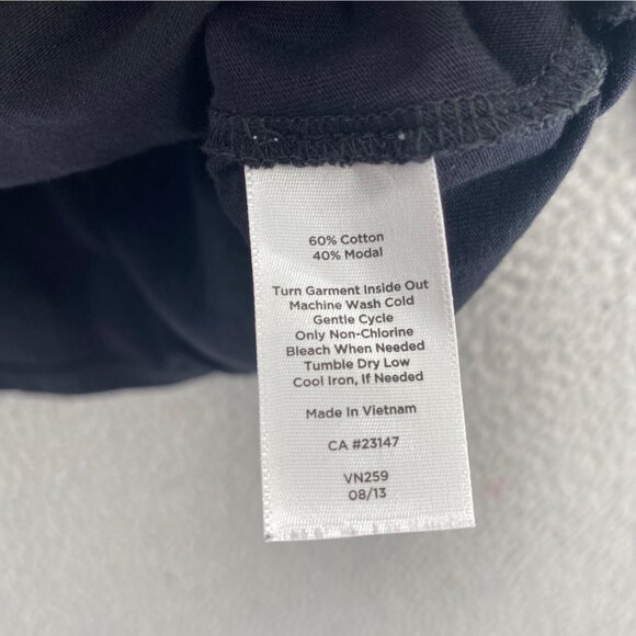 Talbots Top Womens X Plus Black 3/4 Sleeve Tiered Neck Pullover Stretch Casual - Picture 6 of 9